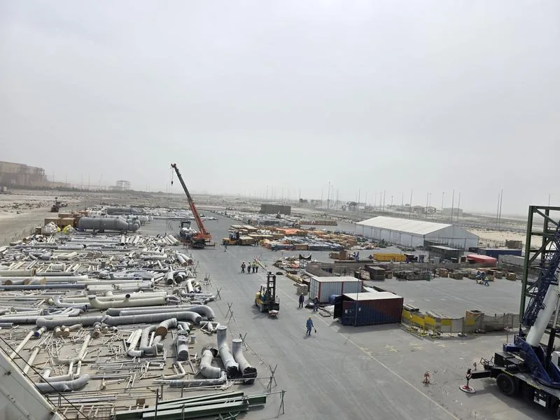 Industrial material laydown area